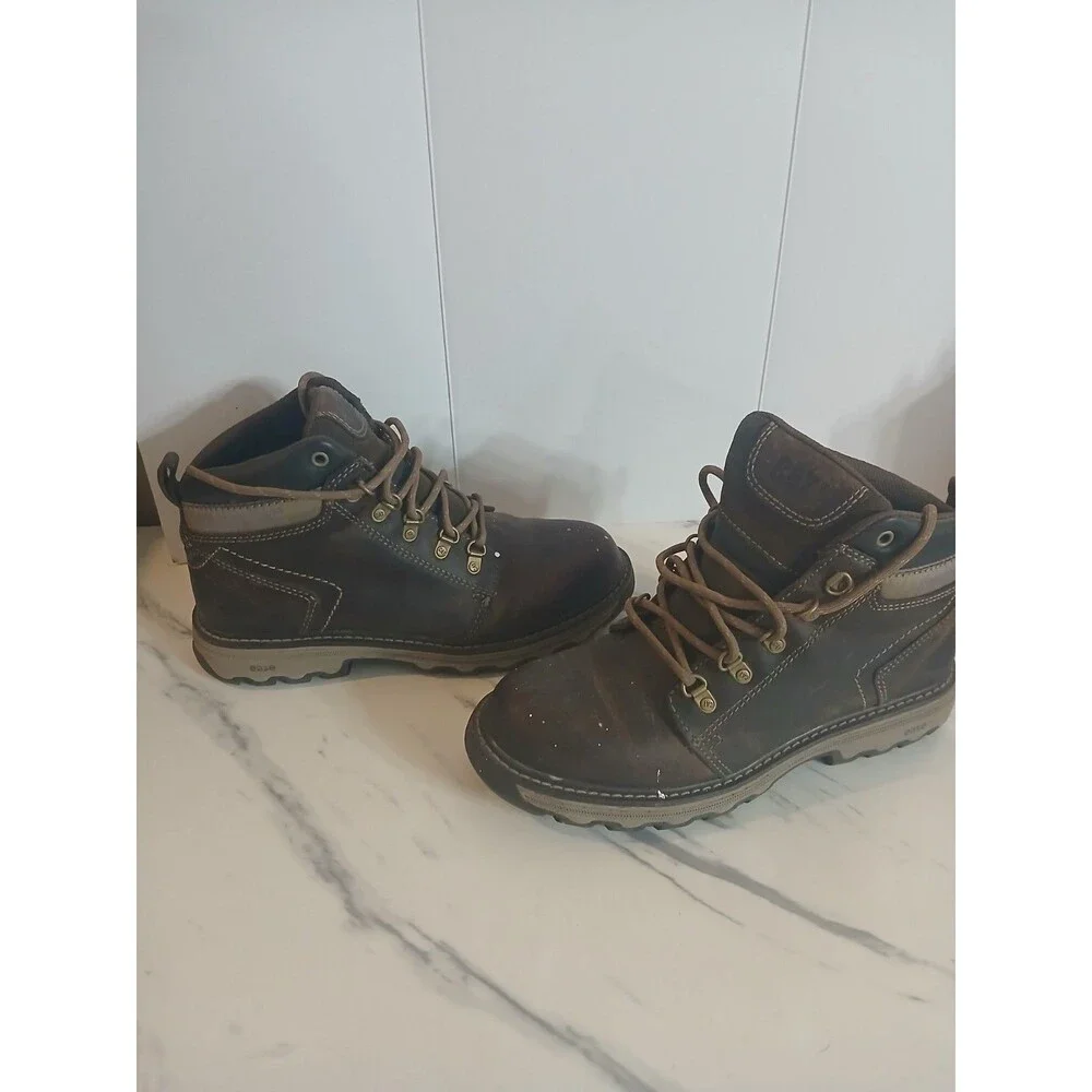 Caterpillar Women's Ellie Steel Toe Dark Brown Work Boots P74095 Ease Insole